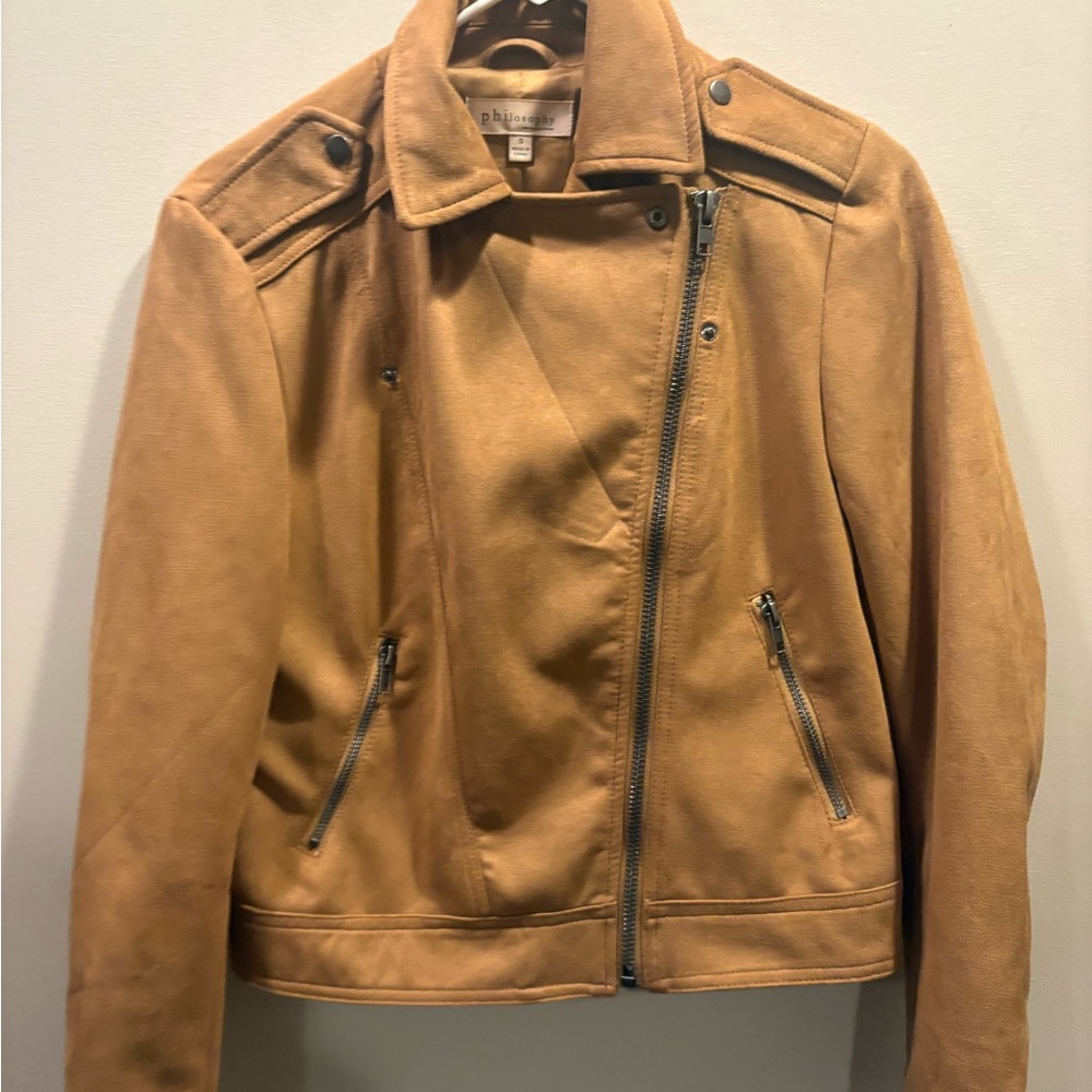 Philosophy Tan faux Leather Jacket